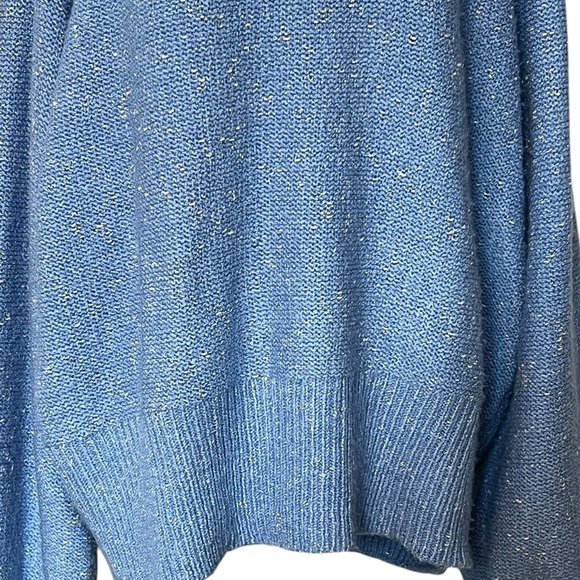 Lauren Conrad Women’s size XXL oversized pullover sweater blue with sparkle new - Picture 4 of 11